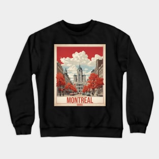 Montreal Canada Vintage Poster Tourism Crewneck Sweatshirt